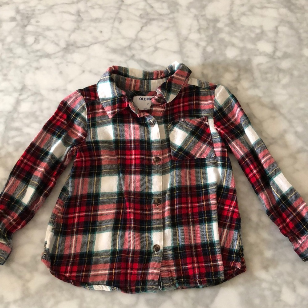 Toddler flannel button down long sleeve